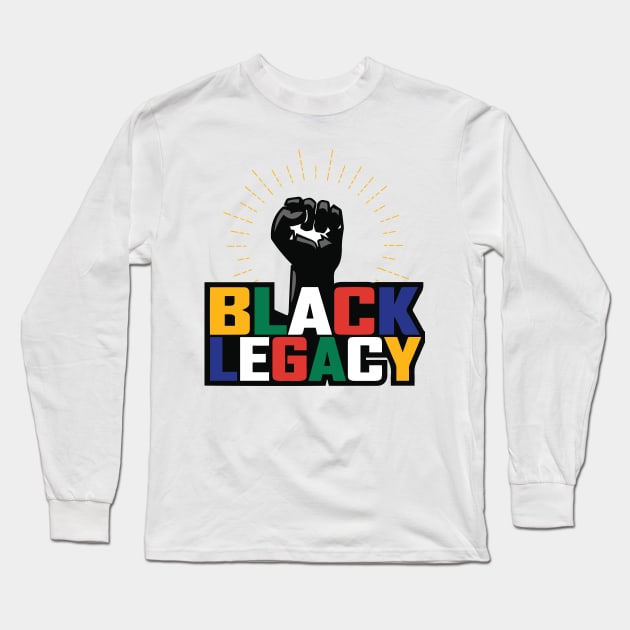 Black Legacy Long Sleeve T-Shirt by jverdi28